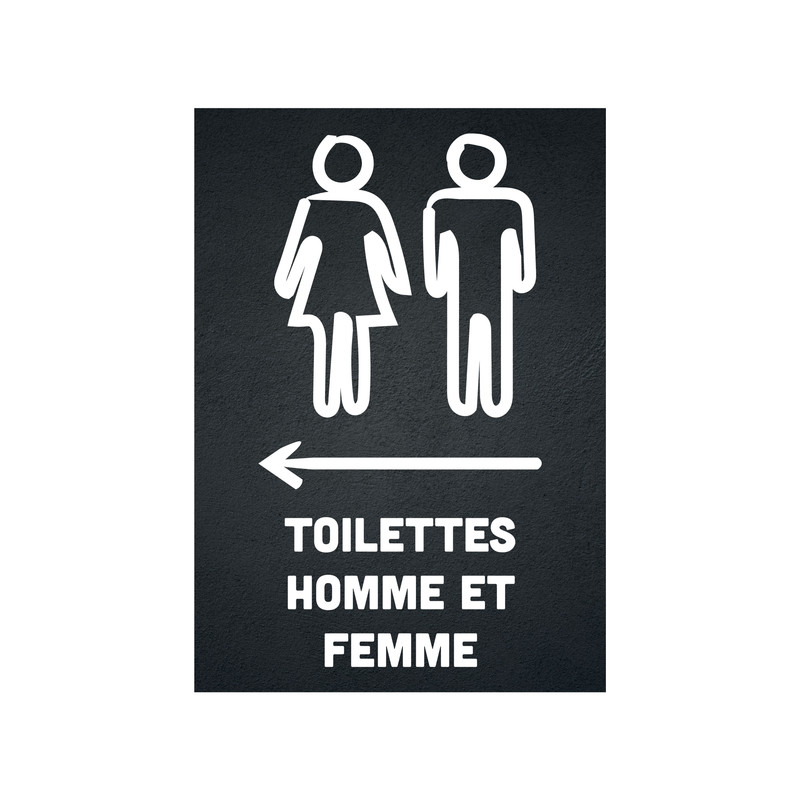 Sticker signalétique - Toilettes Femme et Homme Etiquette