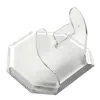 Transparent Tag holders with Octagonal Base, Color: Transparent, Product dimensions: Small size