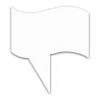 25 "FLAG" shape labels White, Color: White