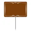 S. 10 VINTAGE spike labels 10x15 cm, Color: Dark Brown, Product dimensions: 10*7 cm