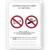 A4 sticker"No smoking and vaping" 15x21 cm, Color: White, Material: Self adhesive