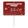 Flash label (protected windows) no. 3 PASTURE red background with wheels, with spike and text, Color: Red, With Text: YES, Shipping Google: FR::Standard:6.67 EUR