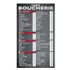 SLATE Butchery price list The Meats 60x115 cm