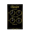 Desk Clock AUTHENTIC Open/Closed Sign  15x20 cm with Clock Hands