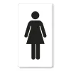 Pictogram sign adhésif white with black printing WOMEN'S RESTROOM