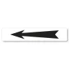 Pictogram sign adhésif white with black printing ARROW
