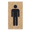 Pictogram sign adhésif White Design Cork with Black Printing SILHOUETE HOMME