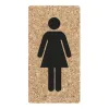 Pictogram sign adhésif White Design Cork with Black Printing WOMEN'S RESTROOM