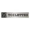 Pictogram sign adhésif metallic gray RESTROOM
