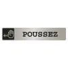 Pictogram sign adhésif metallic gray PUSH