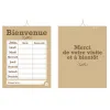 etal-shops.com - Panneau horaire journalier KRAFT 15x20 cm