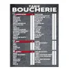 Butcher's price list Slate without pork 60.6x87.5 cm