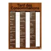 etal-shops.com - Tarif des consommations CARAMEL 44x60 cm