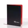 Menu coverss POLY black A4 + 2  pages inserts ( pack 2)