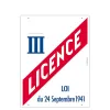 Liquor License Sign III rigide +Adhesive Number Sheet 0 to 9 15x20 cm