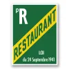 Liquor License Sign petite restauration 2 colors 15x20 cm Rigid Rectangular Sign 