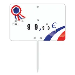 Flash label (protected windows) "FRANCE" with wheels and spike (bag of 10 units), Color: White, With Text: NO, Product dimensions: Number 2