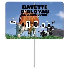 Flash label(protected windows) n°3 CATTLE with wheels, with spike and text, Color: Quadri, With Text: YES