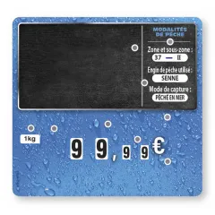 etal-shop.com - Etiqueta FLASH (ventanas protegidas)  "Rocío" con 9 ruedas (paquete de 10), Color: AZUL, UN TEXTO: NO, Envío Google: FR::Estándar:8,00 EUR, Ayuda: Sin pico