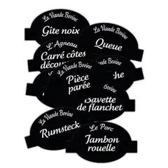 Black Text Strips for Pit Labels