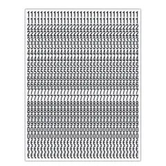 Adhesive black digits pocket