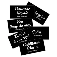 S. 10 Black "FISHERY" labels with wheels + 10 headbands, 3 image