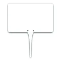 etal-shop.com - Etiquetas blancas en blanco con pincho de plástico