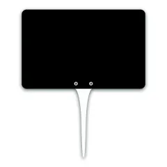 etal-shop.com - Etiquetas negras con pincho de plástico blanco