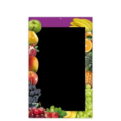 etal-shop.com - FRUITY" cartel de venta de frutas y hortalizas