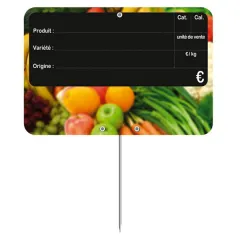 ETAL GREENGROCER" labels, Color: Quadri, Product dimensions: 15*10 cm, Price label holders: With spike
