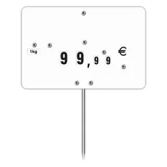 etal-shop.com - Etiquetas FLASH blancas (ventanas protegidas) con ruedas y pinchos de acero inoxidable, Color: Blanco, Dimensiones del producto (variantes): Número 2