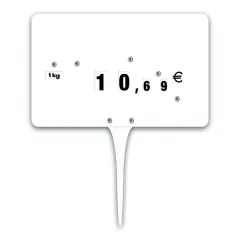 White Flash labels (protected windows) with wheels and white plastic spikes