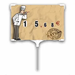 Rapid'Etiq n°2 ARTISAN CATERER label (bag of 10 units), Color: Quadri, With Text: NO