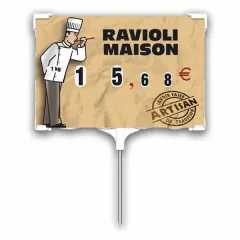 Rapid'Etiq label n°2 ARTISAN CATERER, Color: Quadri, With Text: YES