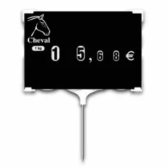 Rapid'Etiq n°2 label - BLACK - HORSE MEAT (bag of 10), Color: Black, With Text: NO