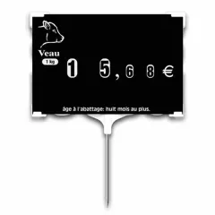 Rapid'Etiq label - BLACK - veal (bag of 10), Color: Black, With Text: NO, Product dimensions: Number 2