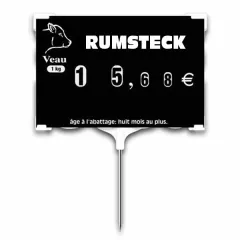 Rapid'Etiq label - BLACK - veal, Color: Black, With Text: YES, Product dimensions: Number 2