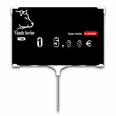 Rapid'Etiq n°3 Black "BEEF" label (bag of 10), Color: Black, With Text: NO