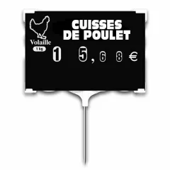 Rapid'Etiq "POULTRY" labels black, Color: Black, With Text: YES, Product dimensions: Number 2