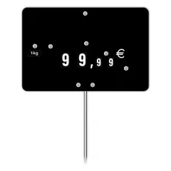 etal-shop.com - Etiquetas FLASH (ventanas protegidas) N°2 negras con ruedas y pincho de acero inoxidable (paquete de 10), Color: NEGRO, UN TEXTO: NO