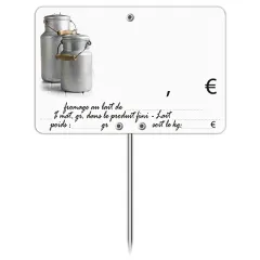 etal-shops.com - Etiquette  BIDON DE LAIT à  pique (sachet de 10 unités), Couleur: Blanc, A TEXTE: NON