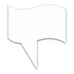 etal-shop.com - Etiquetas blancas en forma de "BANDERA, Color: Blanco