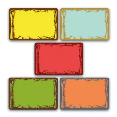 Assorted "MACARONS" labels 10.6x7 cm, Color: Multi, Price label holders: Without spike