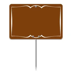 S. 10 VINTAGE spike labels 10x15 cm, Color: Dark Brown, Product dimensions: 10*7 cm