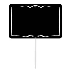 etal-shop.com - Etiquetas Antiguamente pizarra negra anverso ribete blanco para pinchar, Color: NEGRO, Dimensiones del producto (variantes): 10*7 cm