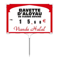 Rapid'Etiq HALAL labels, Color: White, With Text: YES, Product dimensions: Number 3