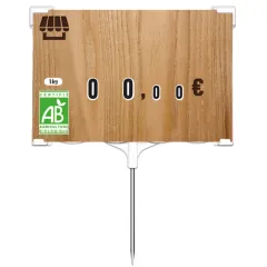 etal-shop.com - Etiqueta Rapid'Etiq nº 3 "Comercio" (paquete de 10), Color: Marrón, UN TEXTO: NO