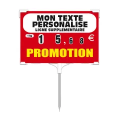 etal-shop.com - Etiqueta Rapid'Etiq Promoción (cuerpo de plástico incluido), Color: ROJO, UN TEXTO: SÍ, Dimensiones del producto (variantes): Número 2