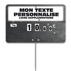 etal-shop.com - Etiqueta nº 3 Pizarra de pala de acero inoxidable, Color: GRIS, UN TEXTO: SÍ