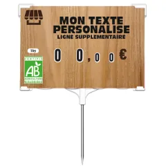 etal-shop.com - Etiqueta Rapid'Etiq n° 3 "Comercio, Color: Marrón, UN TEXTO: SÍ